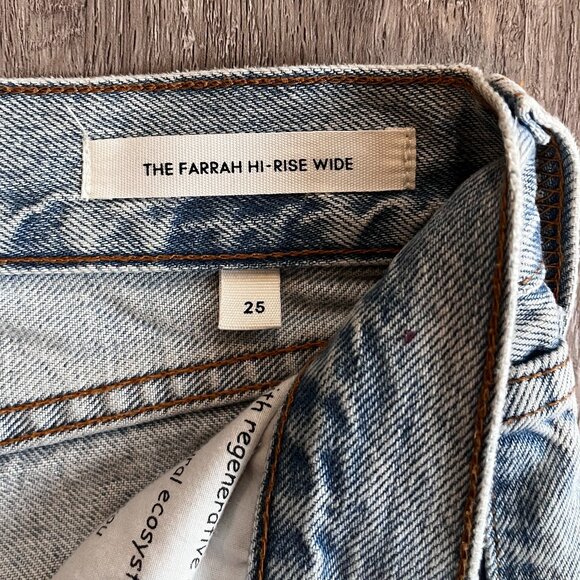 Aritzia Denim Forum The Farrah Hi-rise Wide Jean Size 25 - Picture 4 of 9